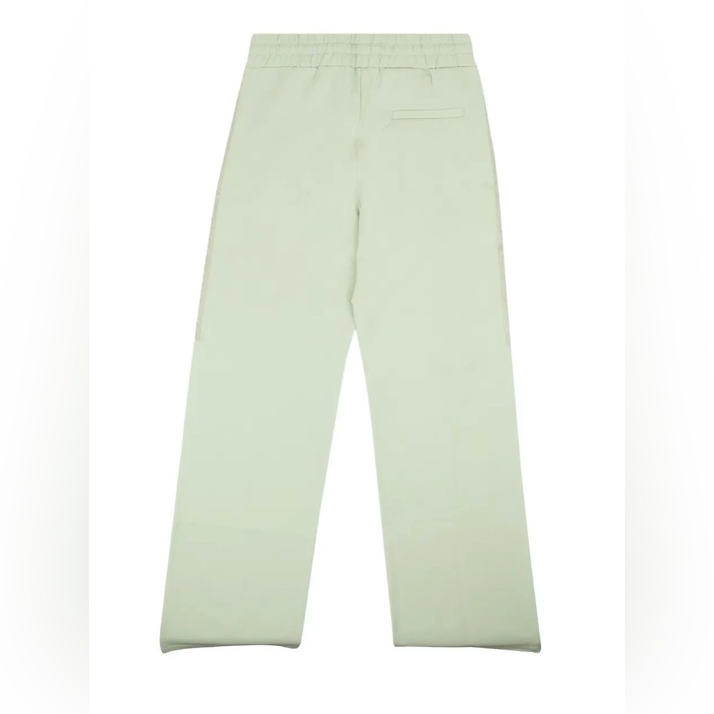 Off-White Brand Side Tape Logo Front Slit Track Pants Mint Green Small View 3